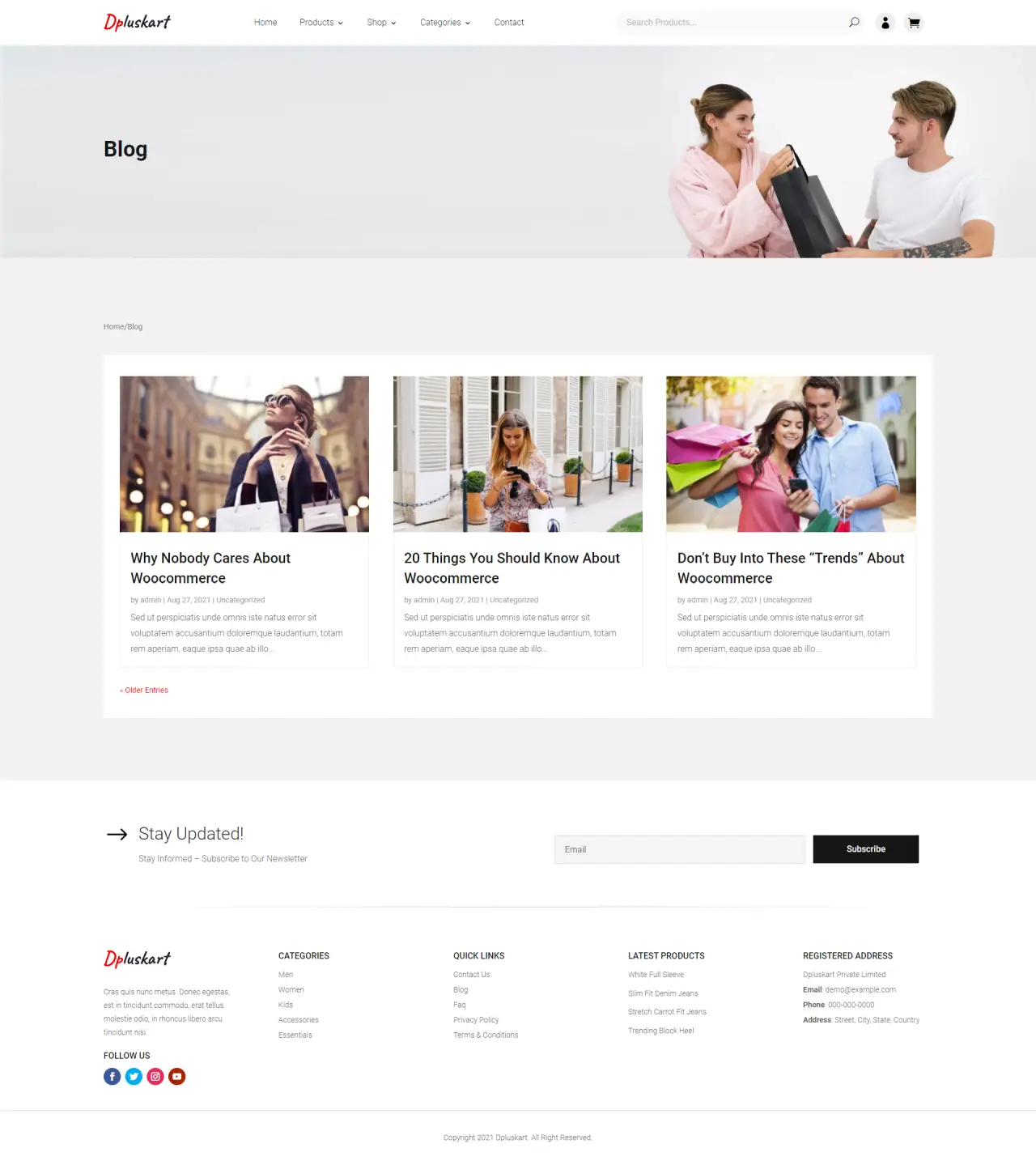 Divi Plus Ecommerce Child Theme Blog