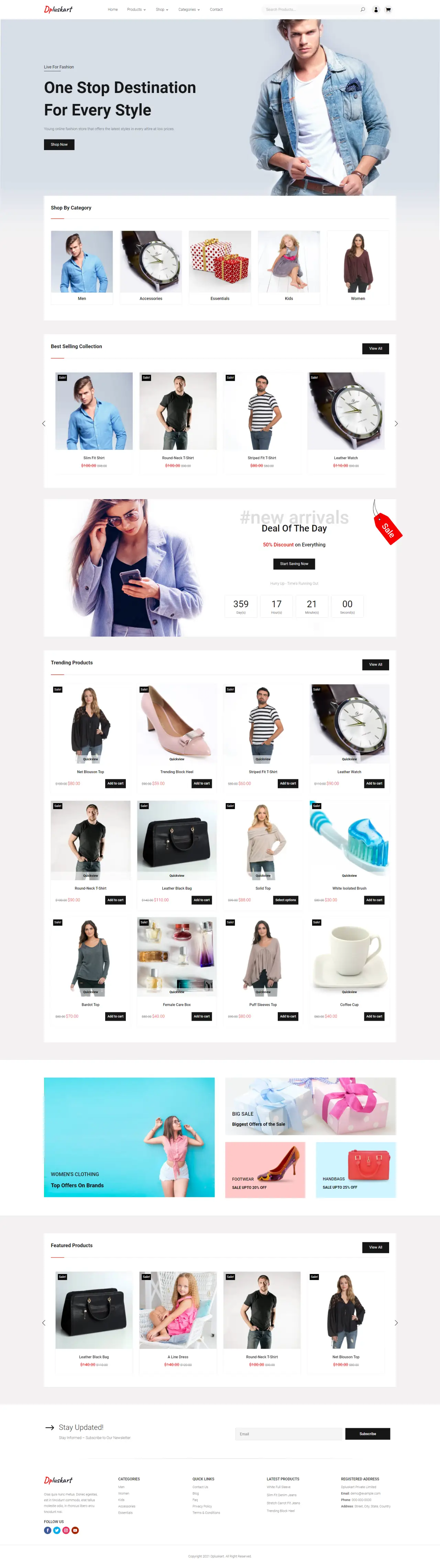 Divi Plus Ecommerce Child Theme Home