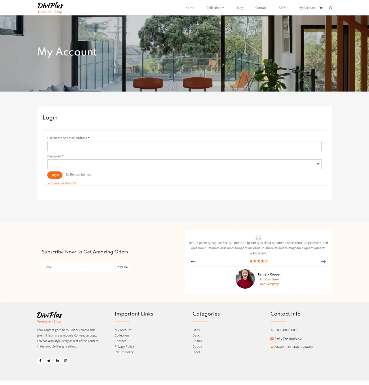 Divi Plus Furniture Store My Account