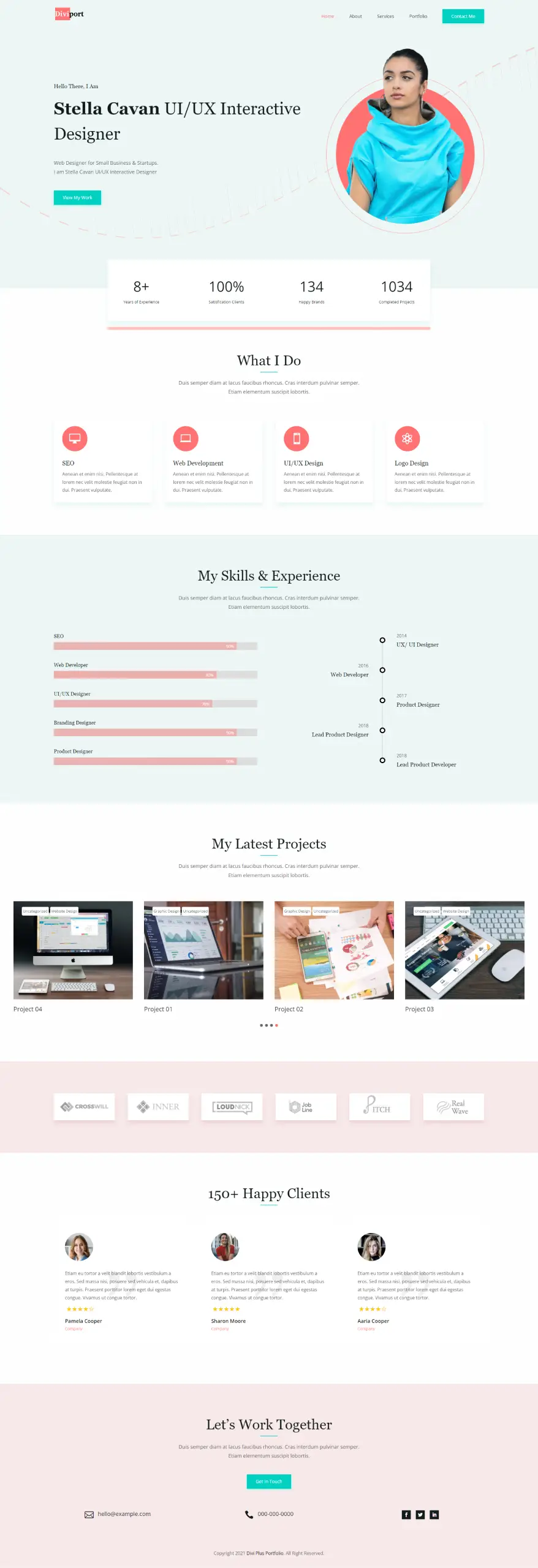 Divi Plus Portfolio Child Theme