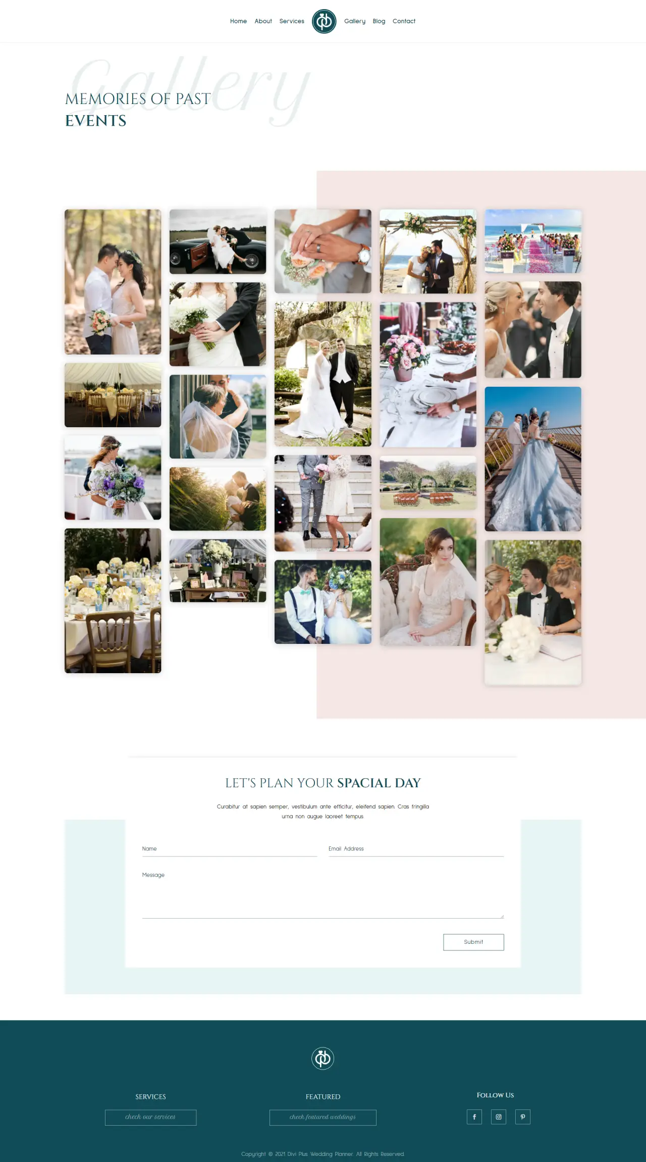 Divi Plus Weeding Planner Gallery