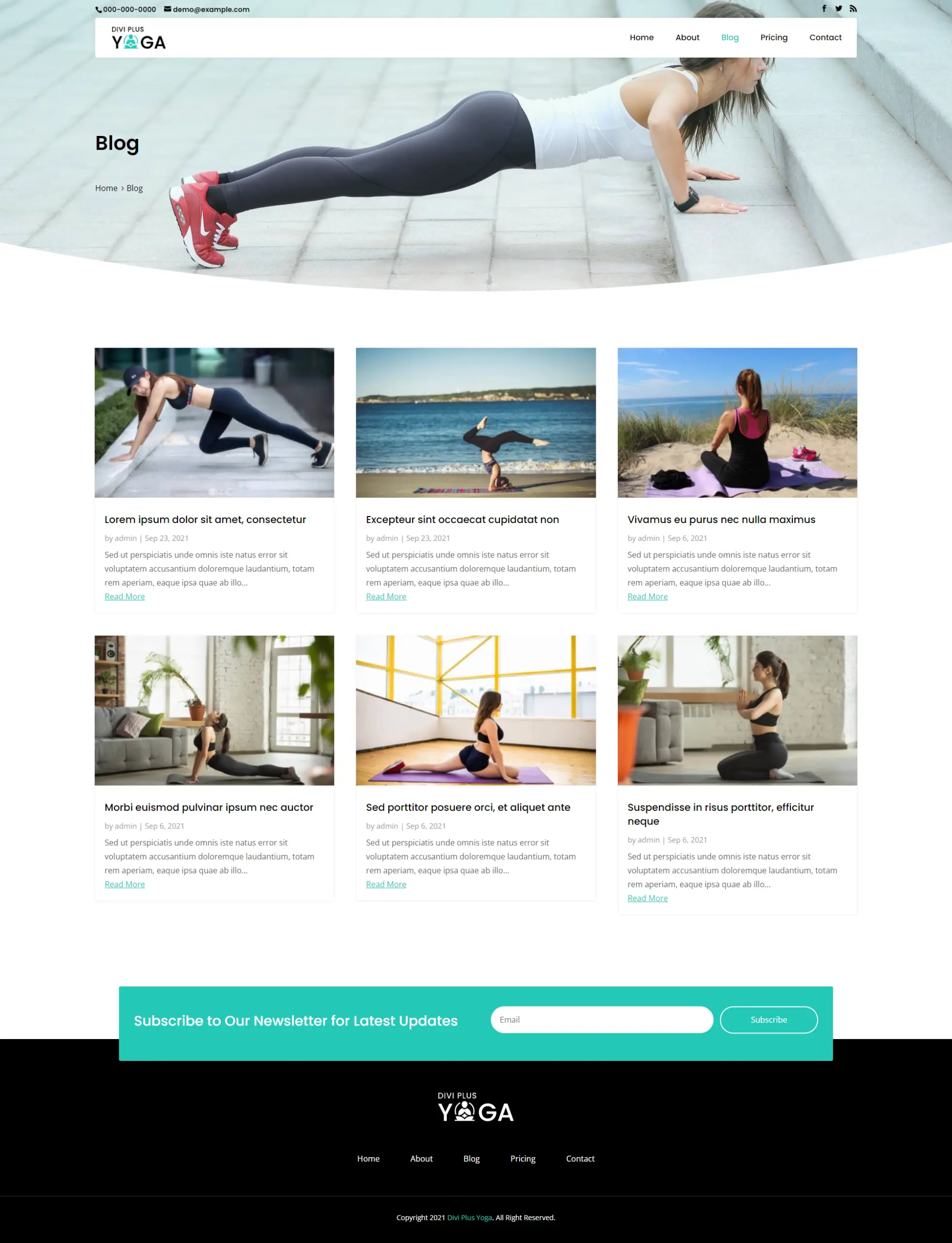 Get a FREE Online Yoga Layout Pack for Divi