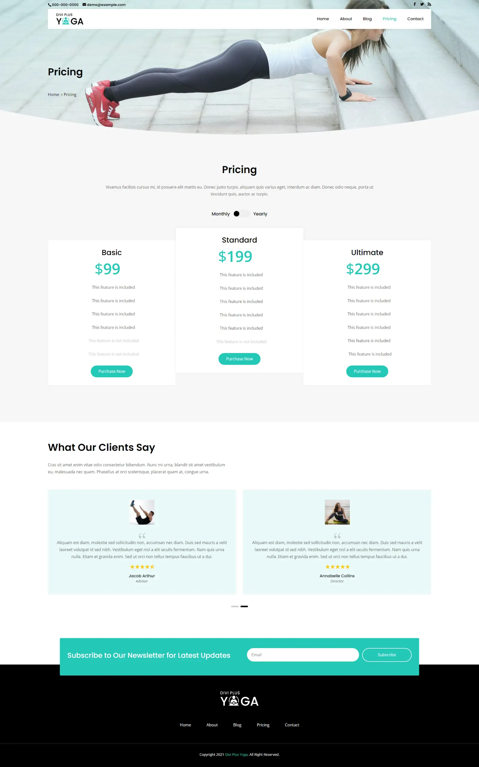 Get a FREE Online Yoga Layout Pack for Divi