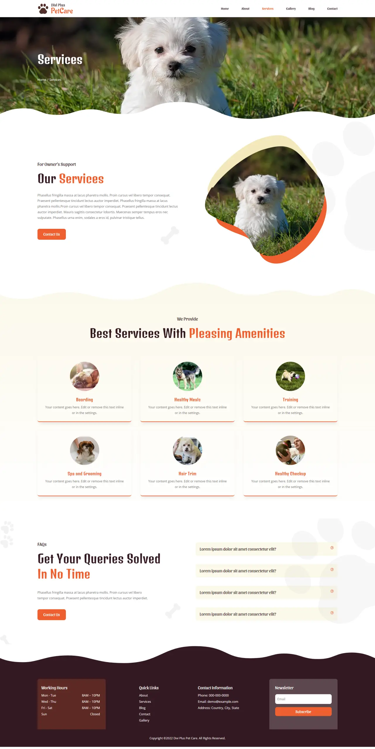 Divi Plus Pet Care Services