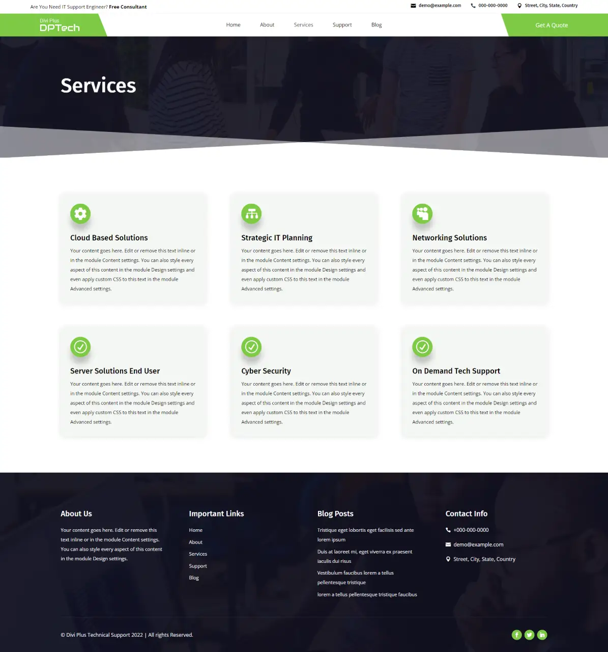 Divi Plus Technical Support Services