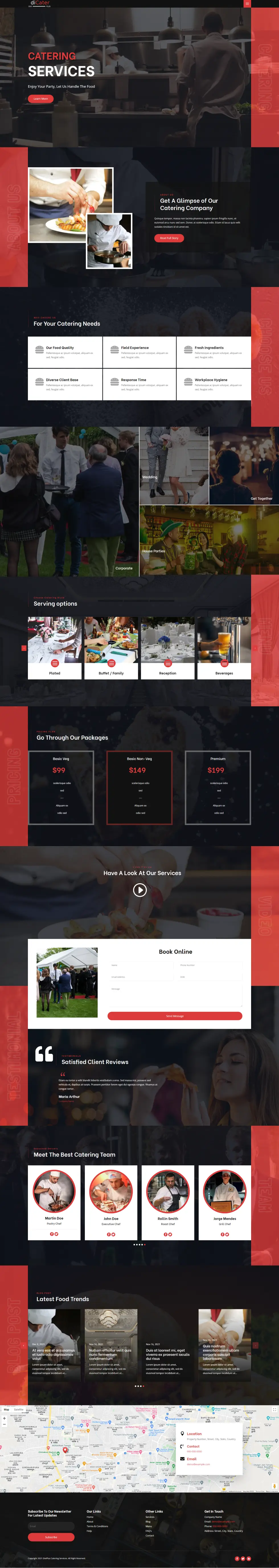 Divi Plus Catering Services Child Theme Home