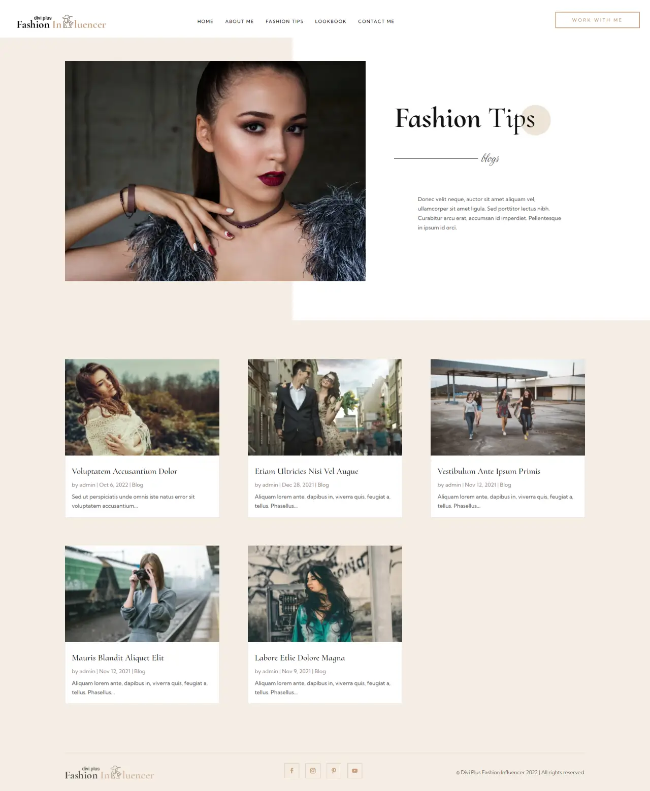 Divi Plus Fashion Influencer Child Theme Fashion Tips