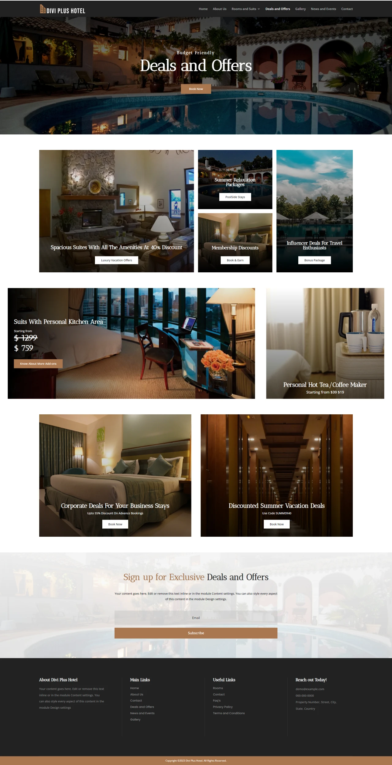 Divi Plus Hotel Child Theme Deals and Offers