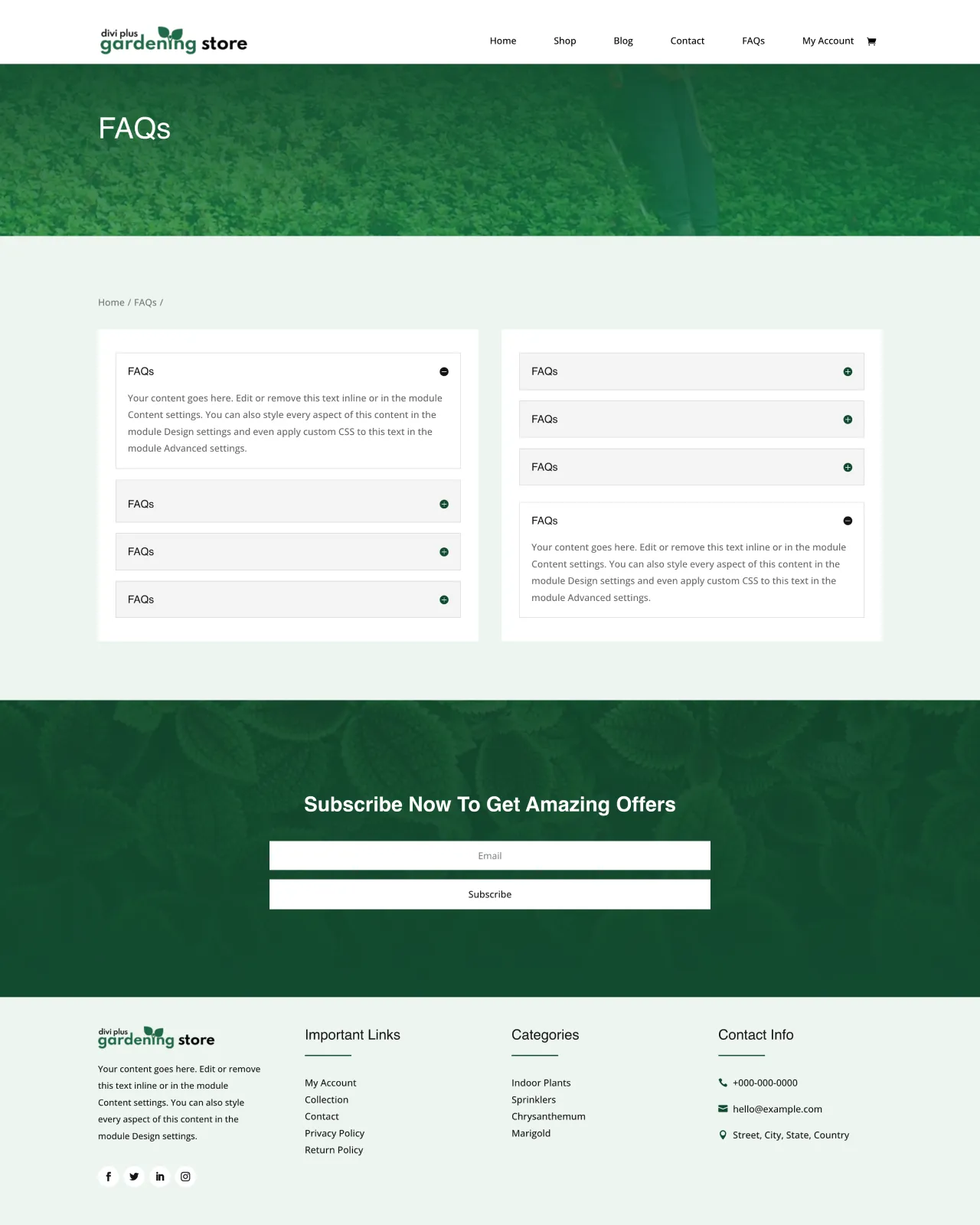 Divi Plus Gardening Child Theme FAQs