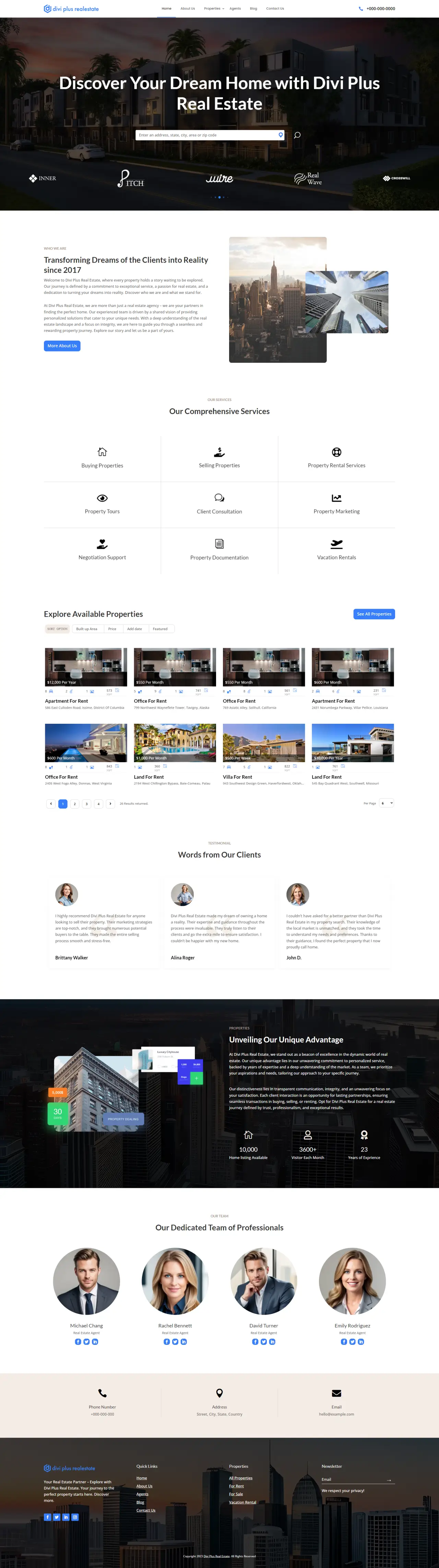 Divi Plus Real Estate Child Theme