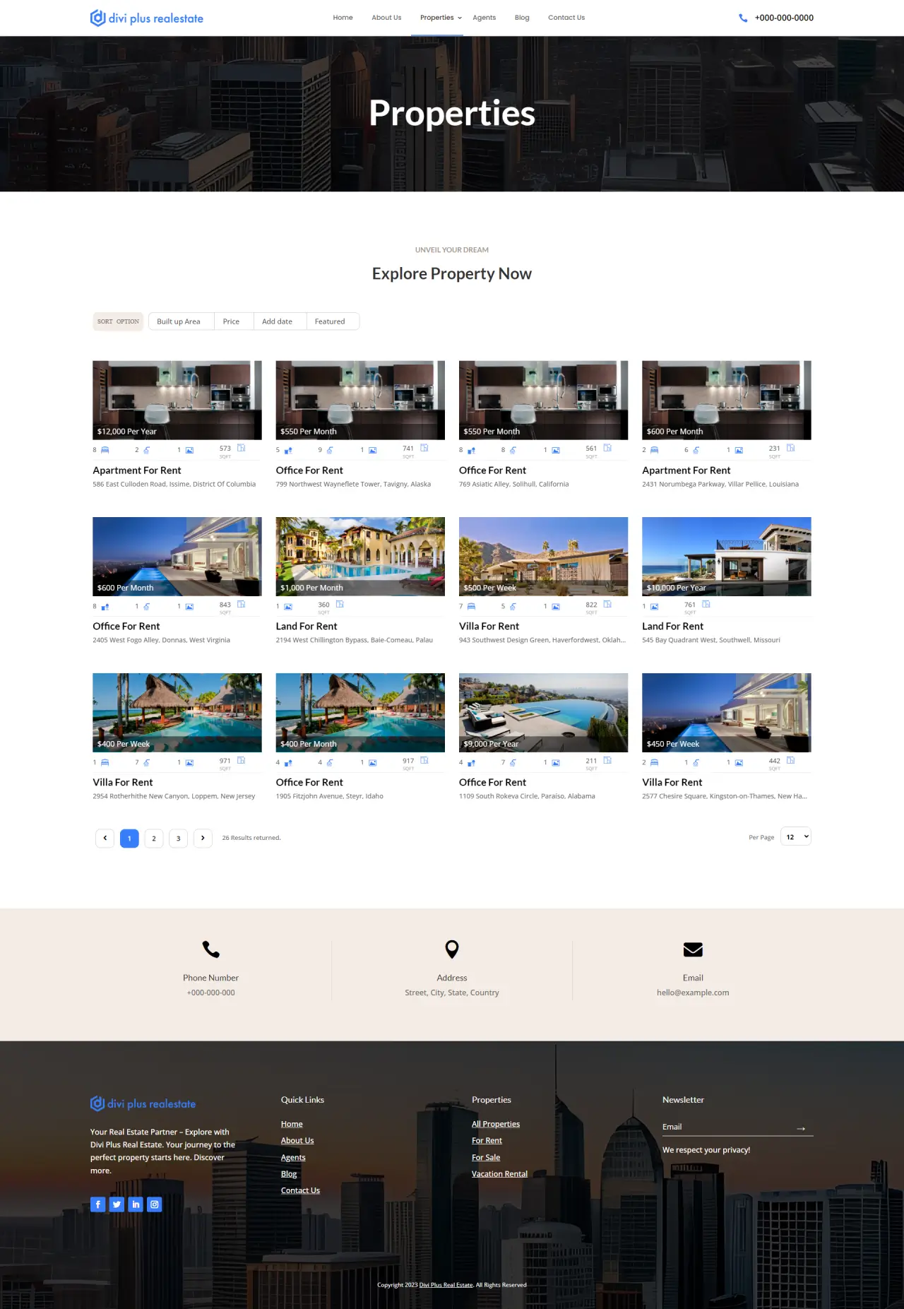 Divi Plus Real Estate Child Theme