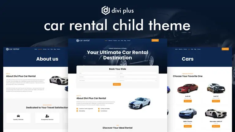 Car Rantal Free Car Rental Child Theme for Divi