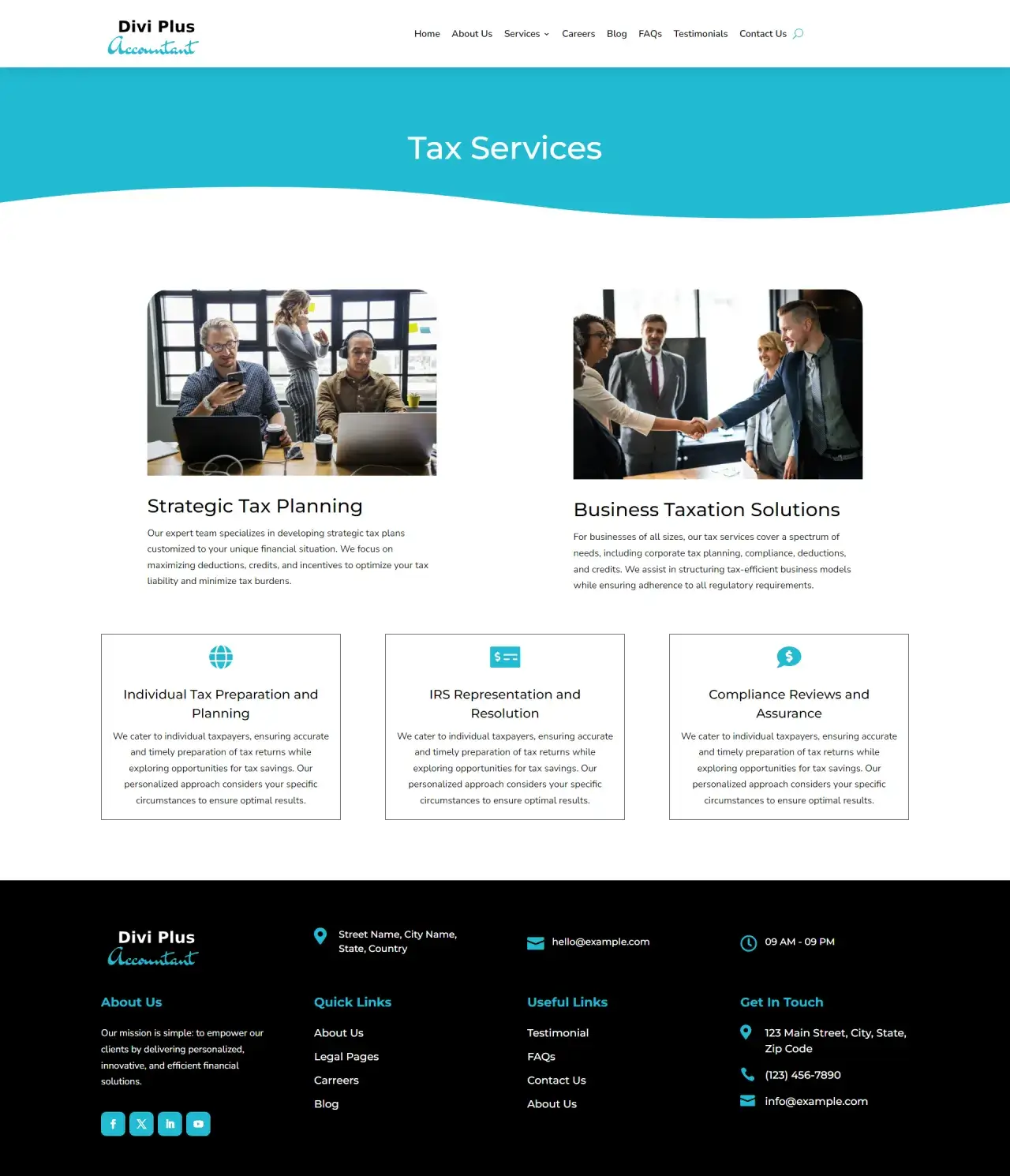 divi-plus-accountant-child-theme-tax-service Divi Plus JAccountant Child Theme