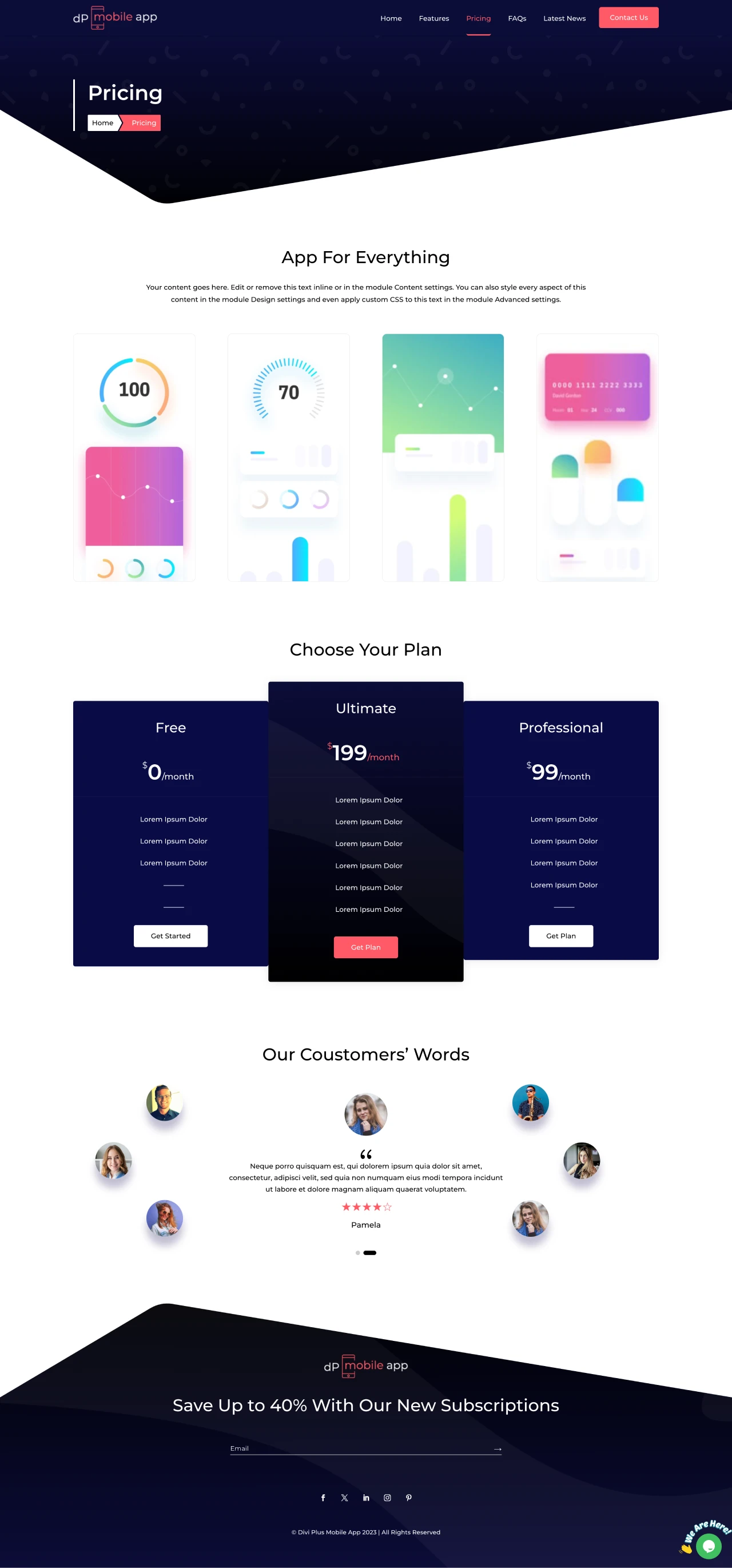 divi-plus-mobile-app-child-theme-pricing-page Divi Plus Mobile App Pricing