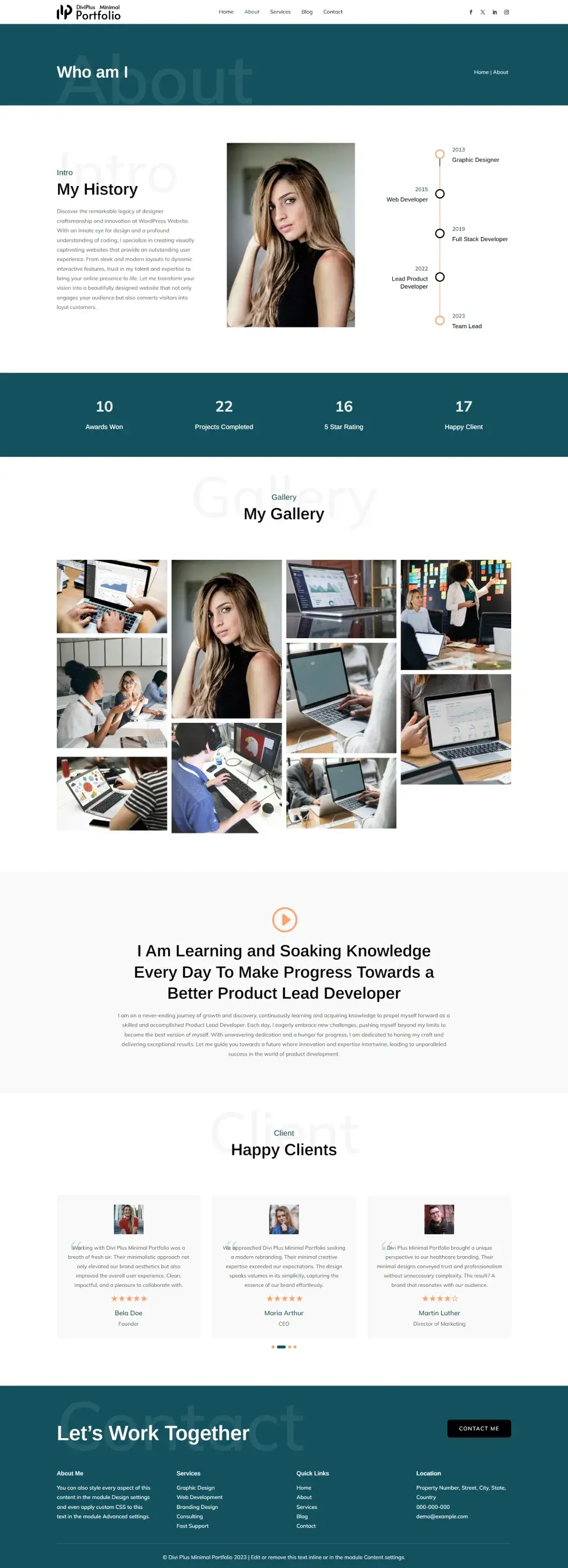 divi-plus-portfolio-child-theme-about Divi Plus Minimal Portfolio About