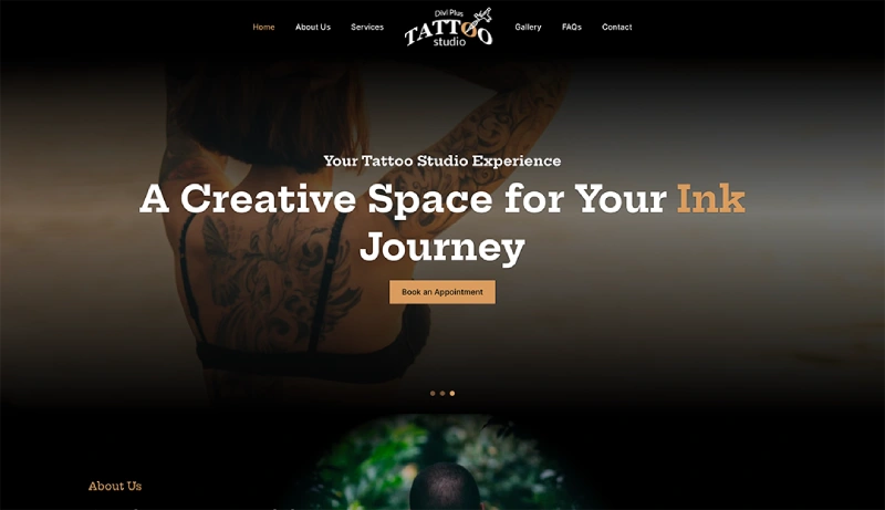 Divi Tattoo Studio Child Theme