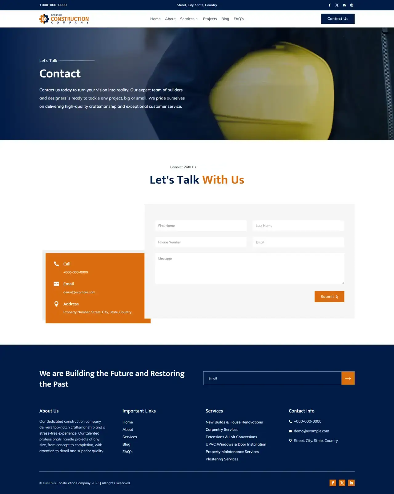 divi-plus-construction-company-child-theme-contact Divi Plus Construction Company Child Theme