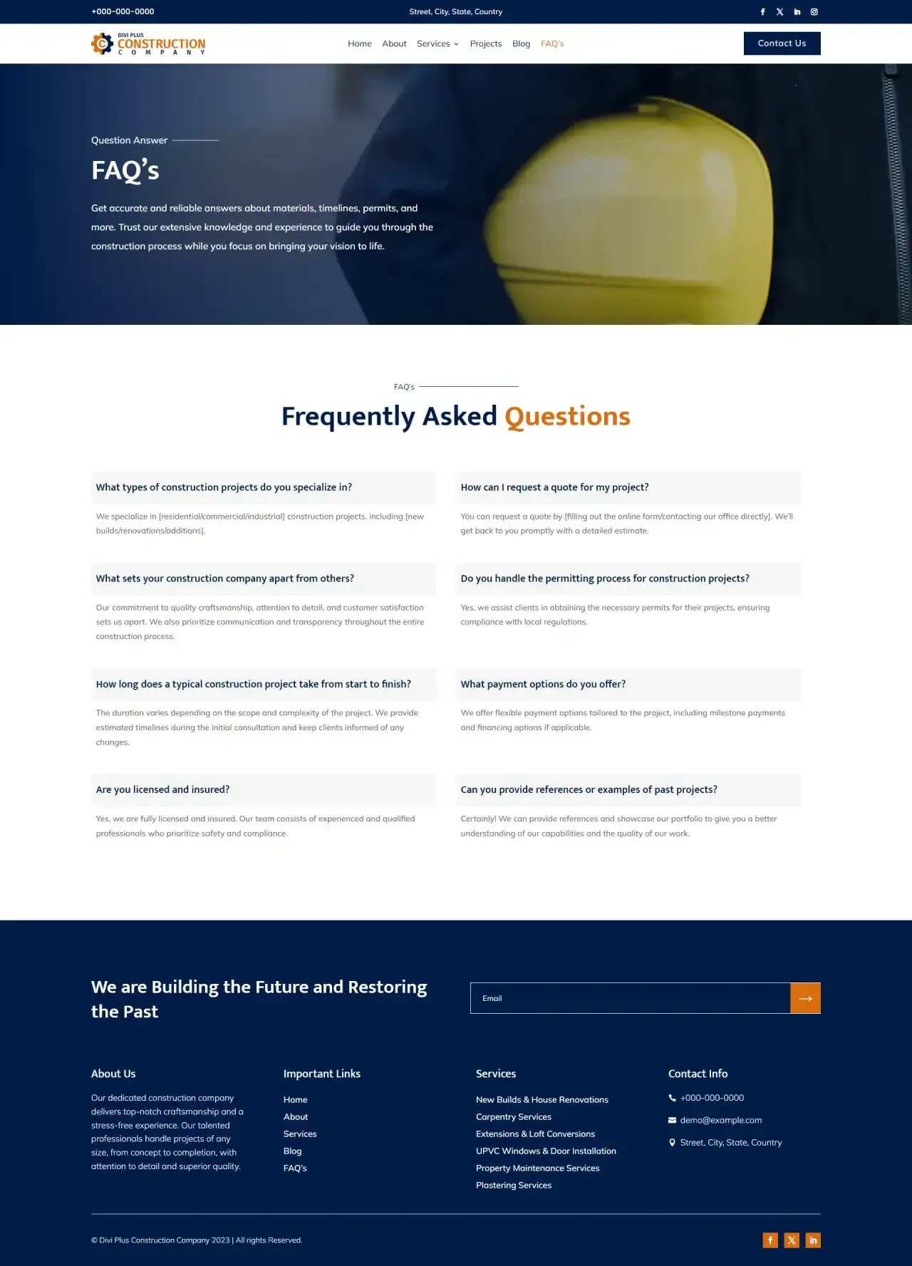 divi-plus-construction-company-child-theme-faqs Divi Plus Construction Company Child Theme