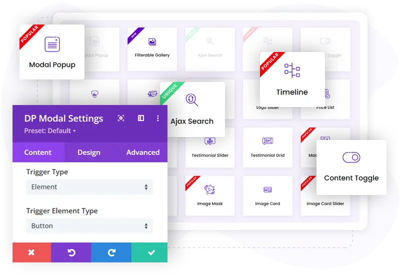 Divi Functional Modules