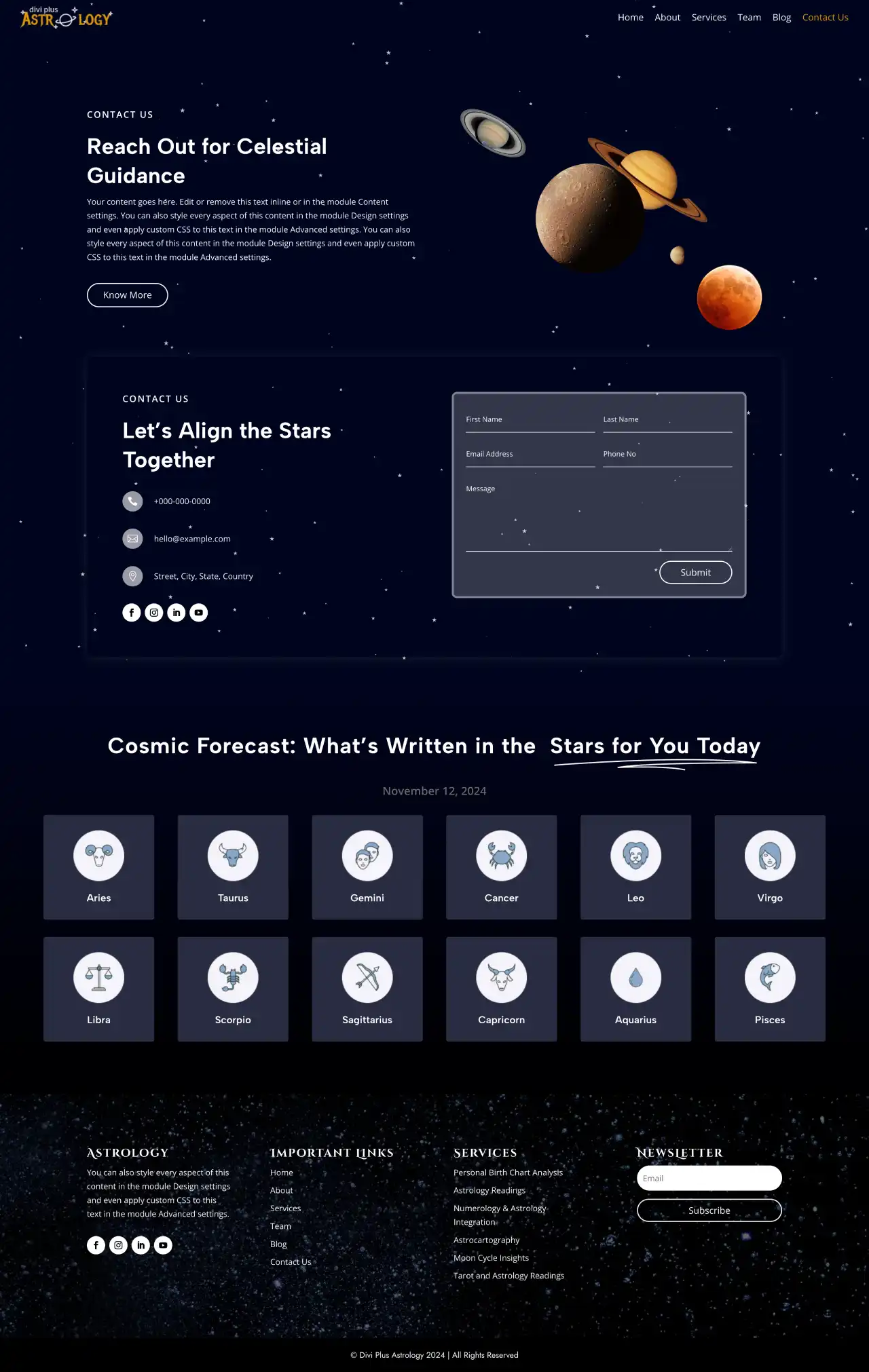 divi-plus-astrology-child-theme-contact-us Divi Plus Accountant Child Theme