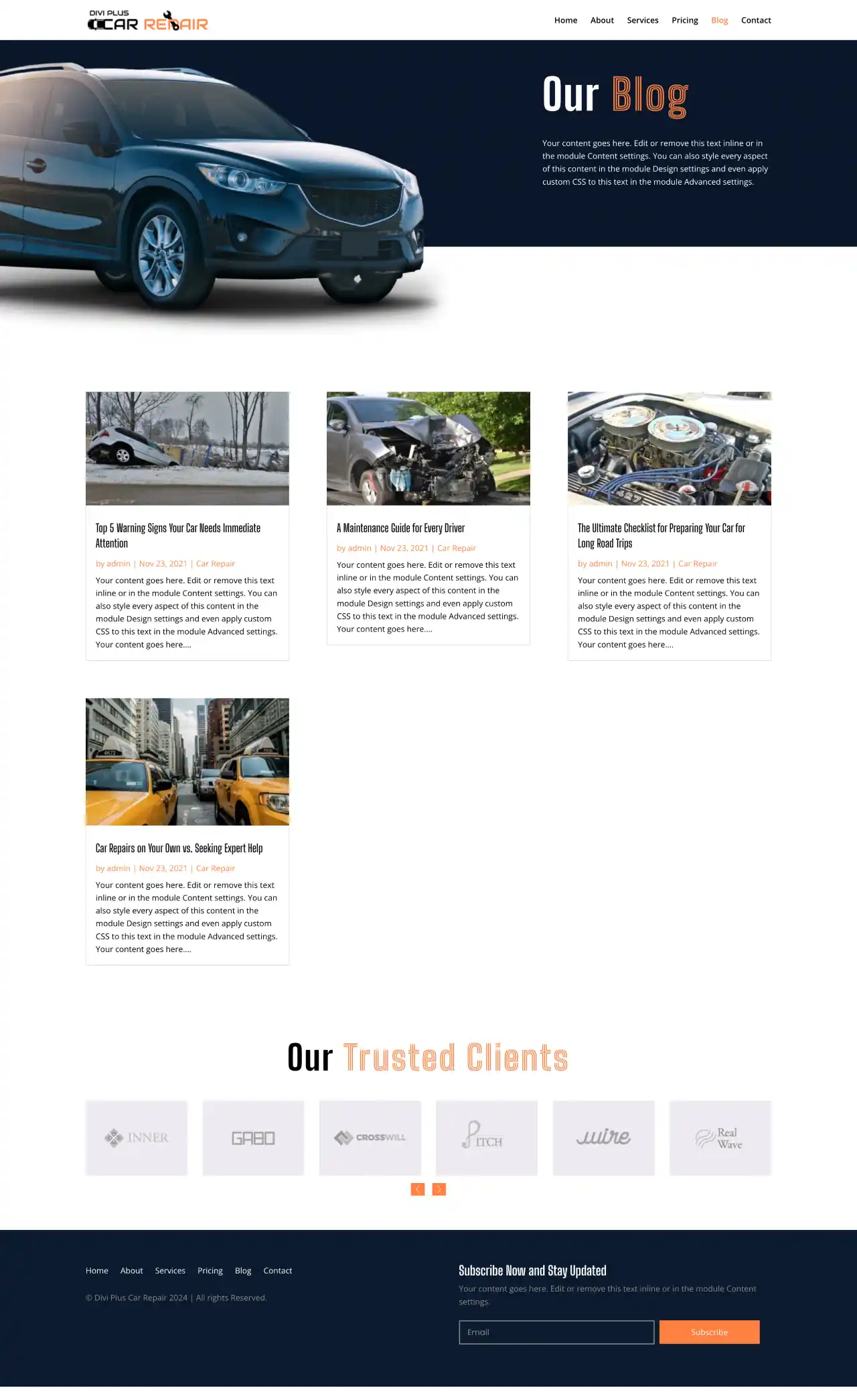 Divi Plus Janitorial Services Child Theme