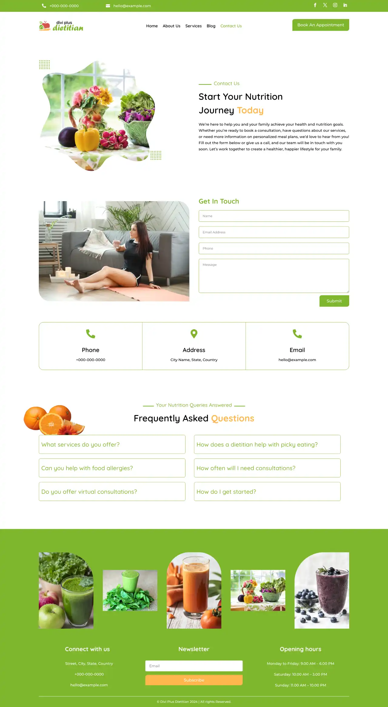 Divi Plus Gardening Child Theme Contact