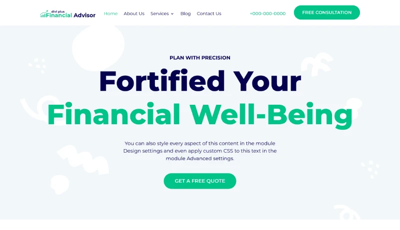 Divi Financial Advisor Child Theme