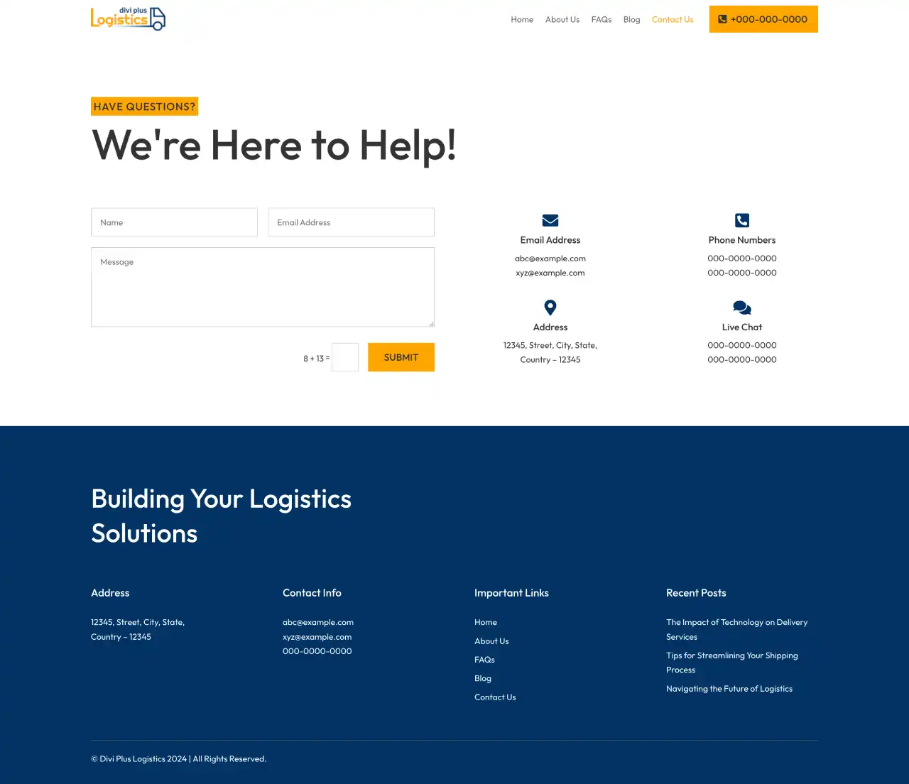 divi-plus-logistics-child-theme-contact Divi Plus Gardening Child Theme Contact