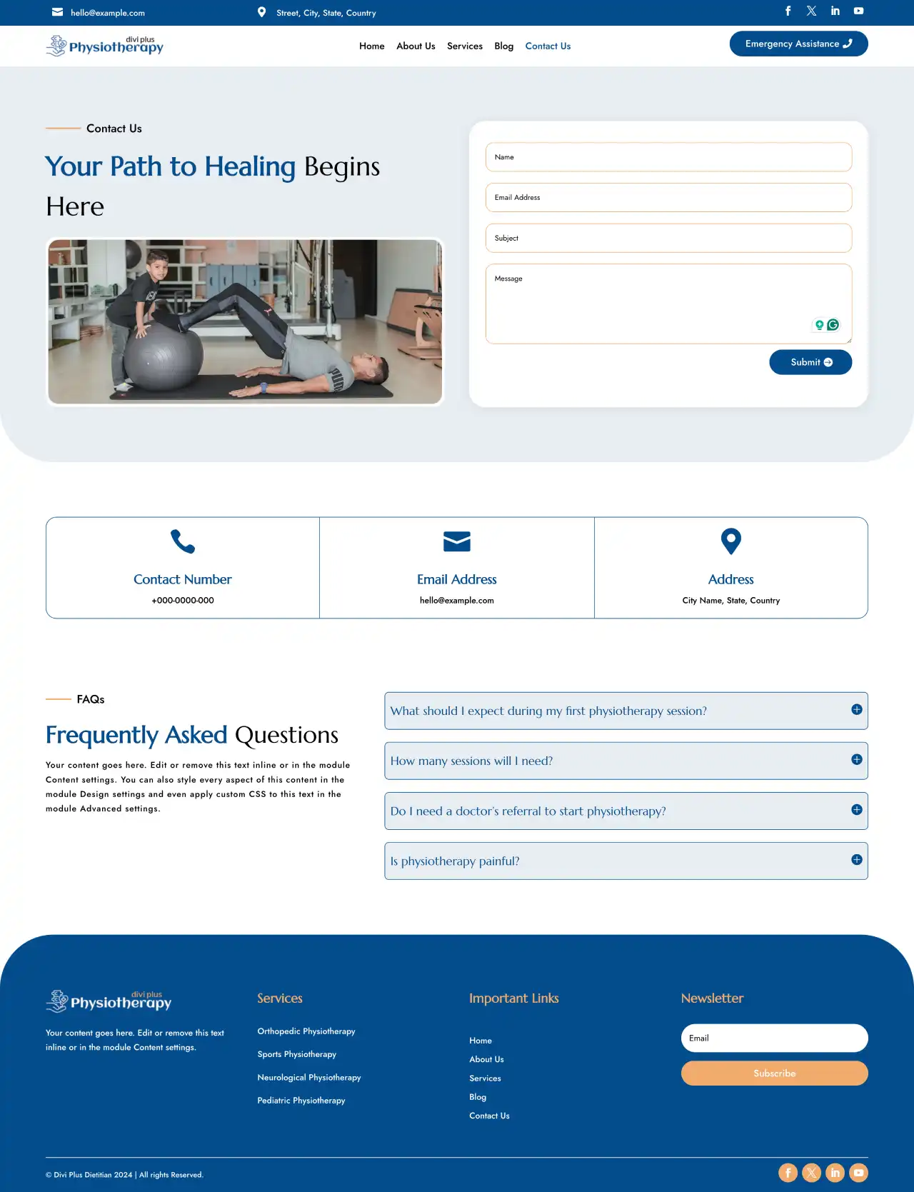 divi-plus-physiotherapy-child-theme-contact-us Divi Plus Pharma Company Theme FAQs