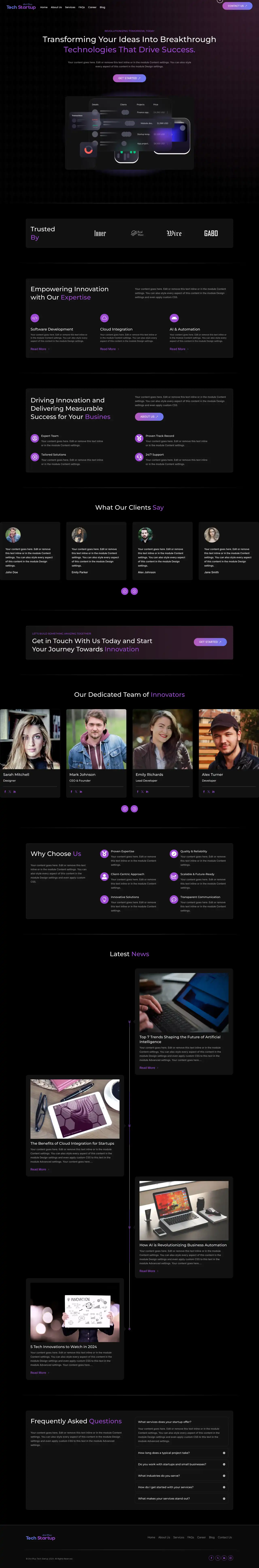 divi-plus-tech-startup-child-theme-home Divi Plus Electronics Store Child Theme