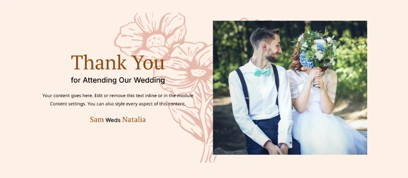 Thank You for Attending Our Wedding