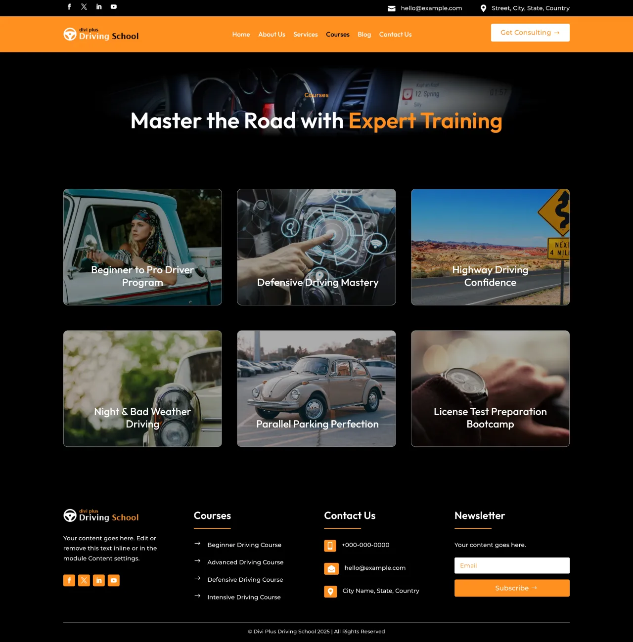 divi-plus-driving-school-courses Divi Plus Accountant Child Theme