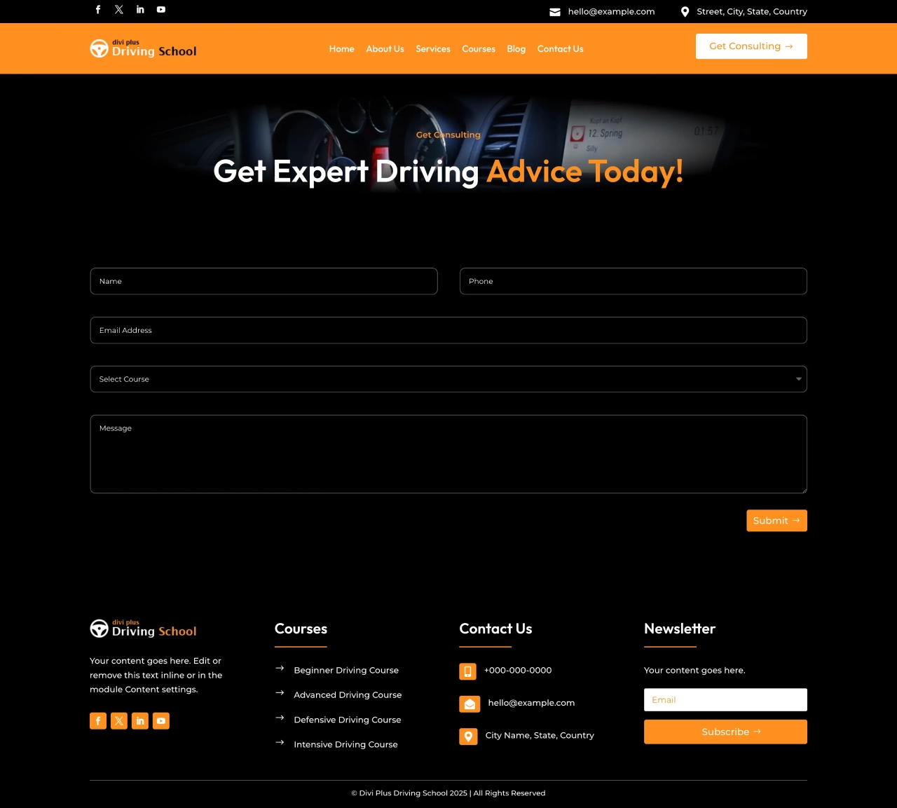 Divi Plus Accountant Child Theme