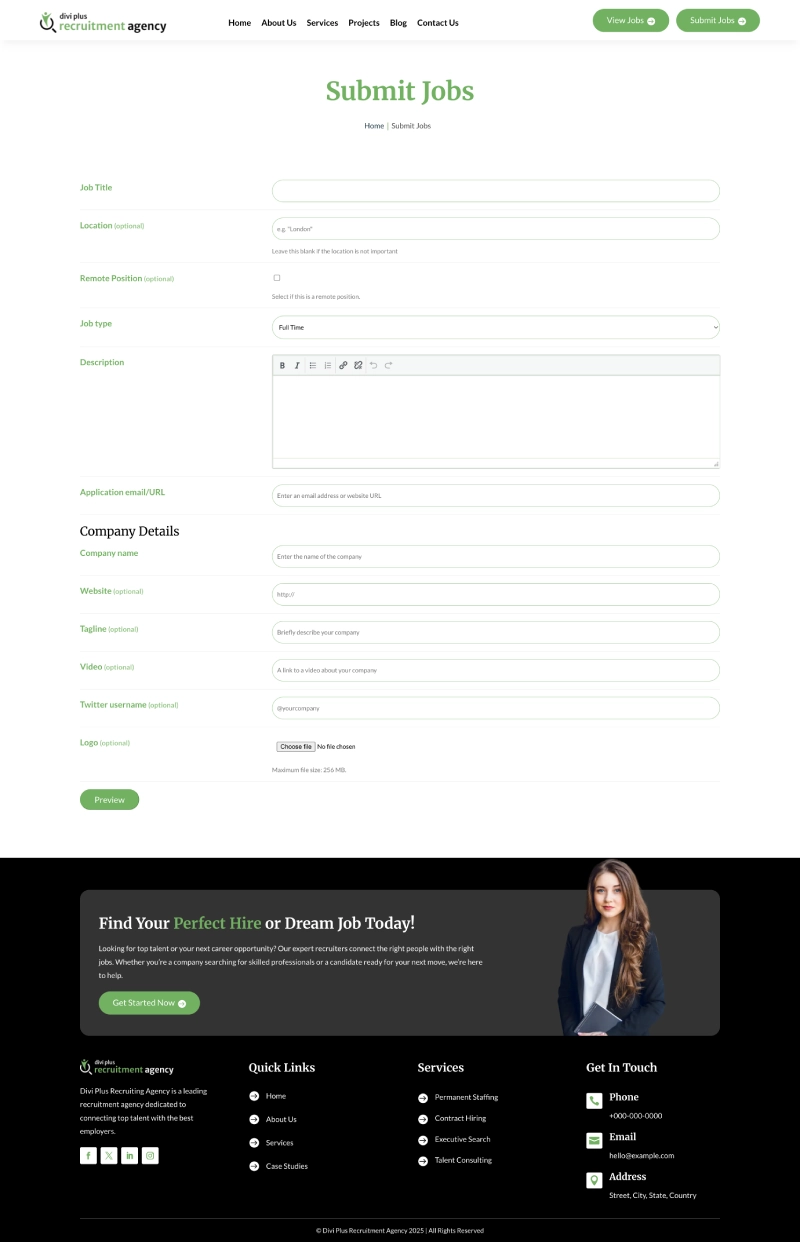 Divi Plus Accountant Child Theme
