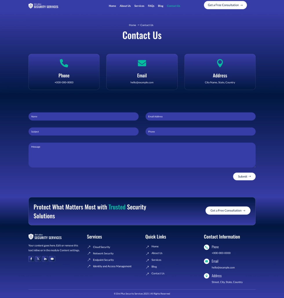 divi-plus-cyber-security-child-theme-contact Divi Plus Accountant Child Theme
