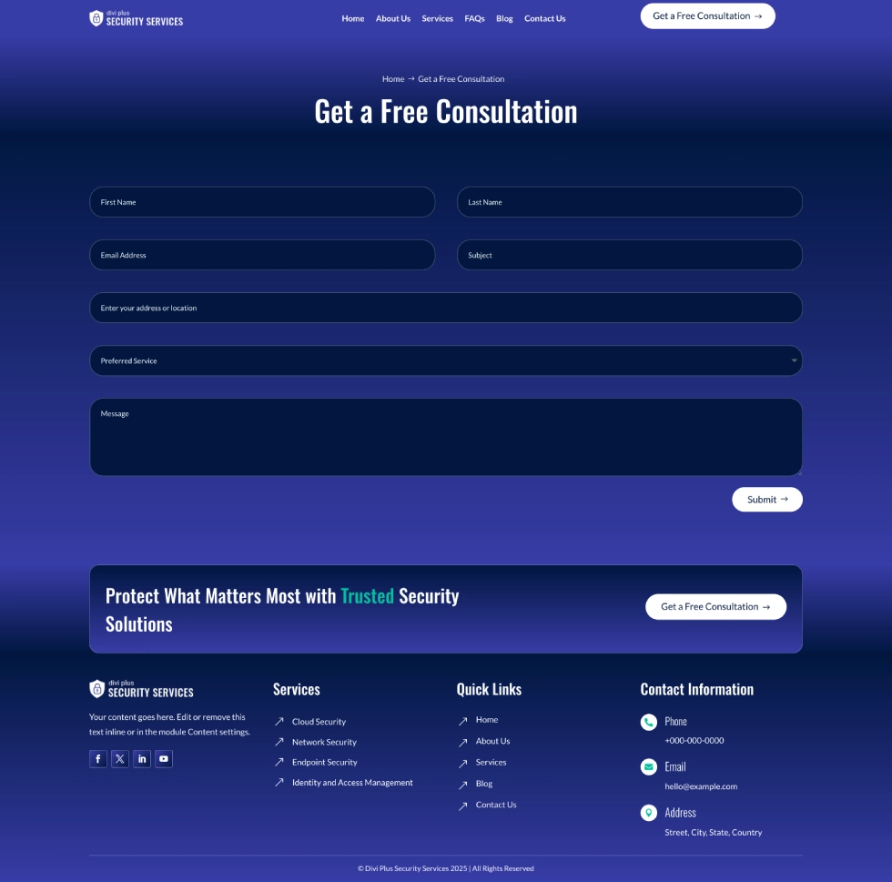 Divi Plus Accountant Child Theme