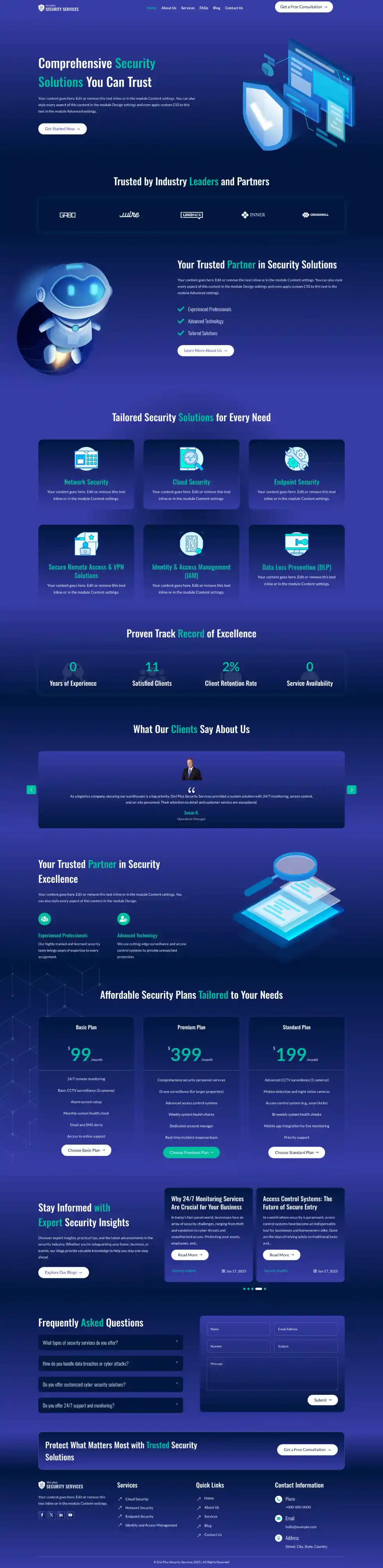 Divi Plus Accountant Child Theme