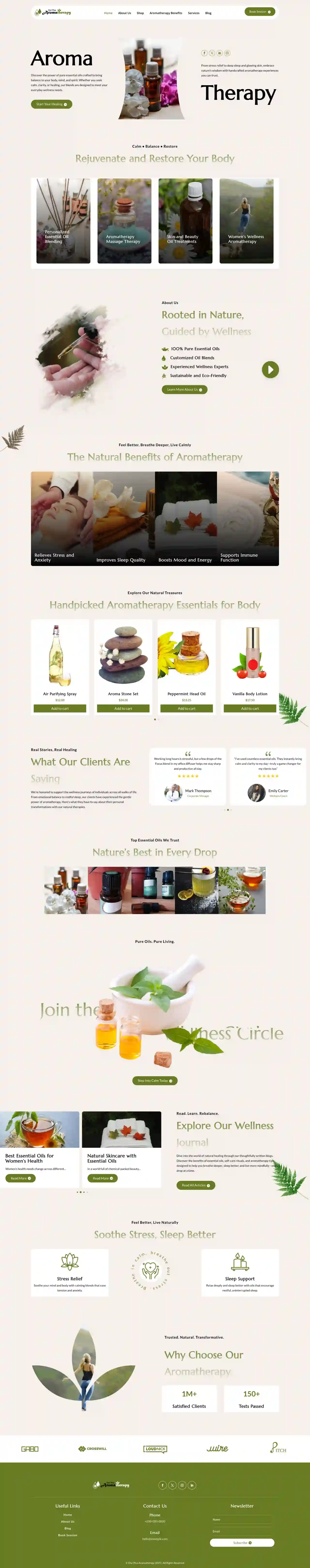 Divi Plus aromatherapy home