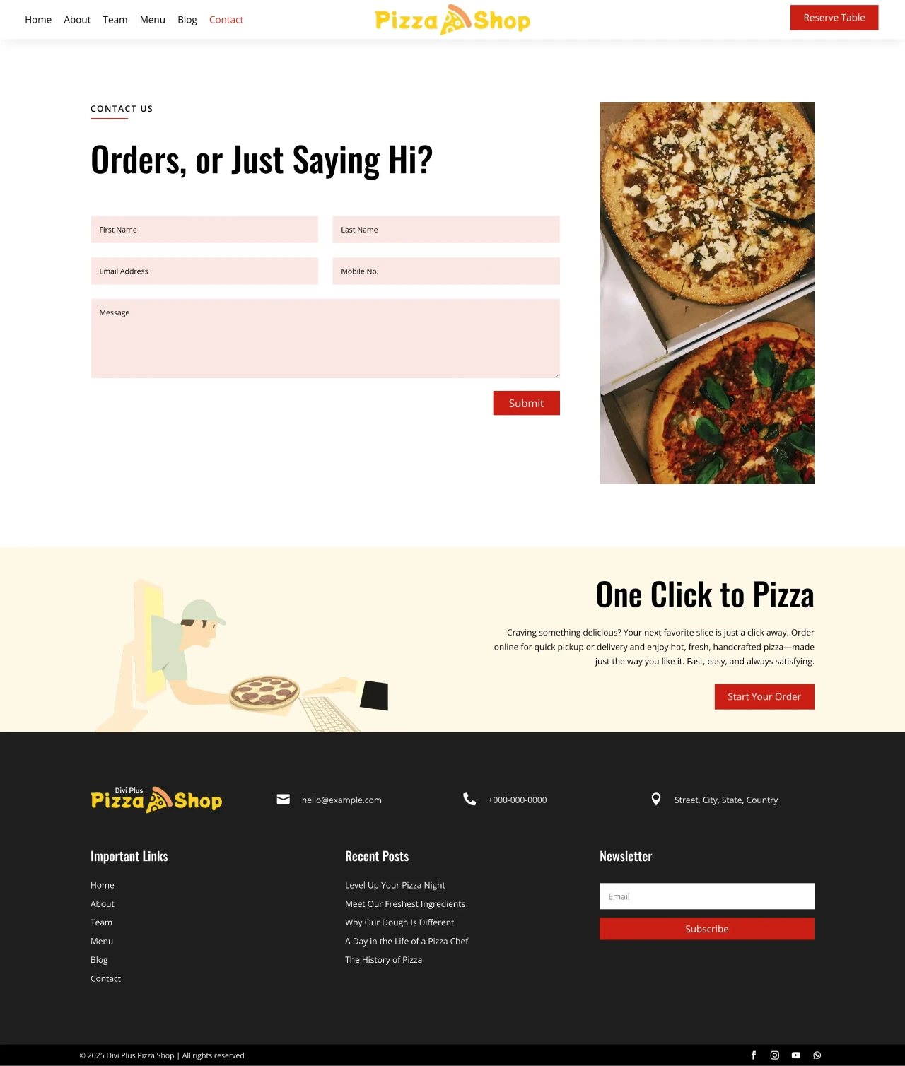 Divi Plus Builder Child Theme Contact