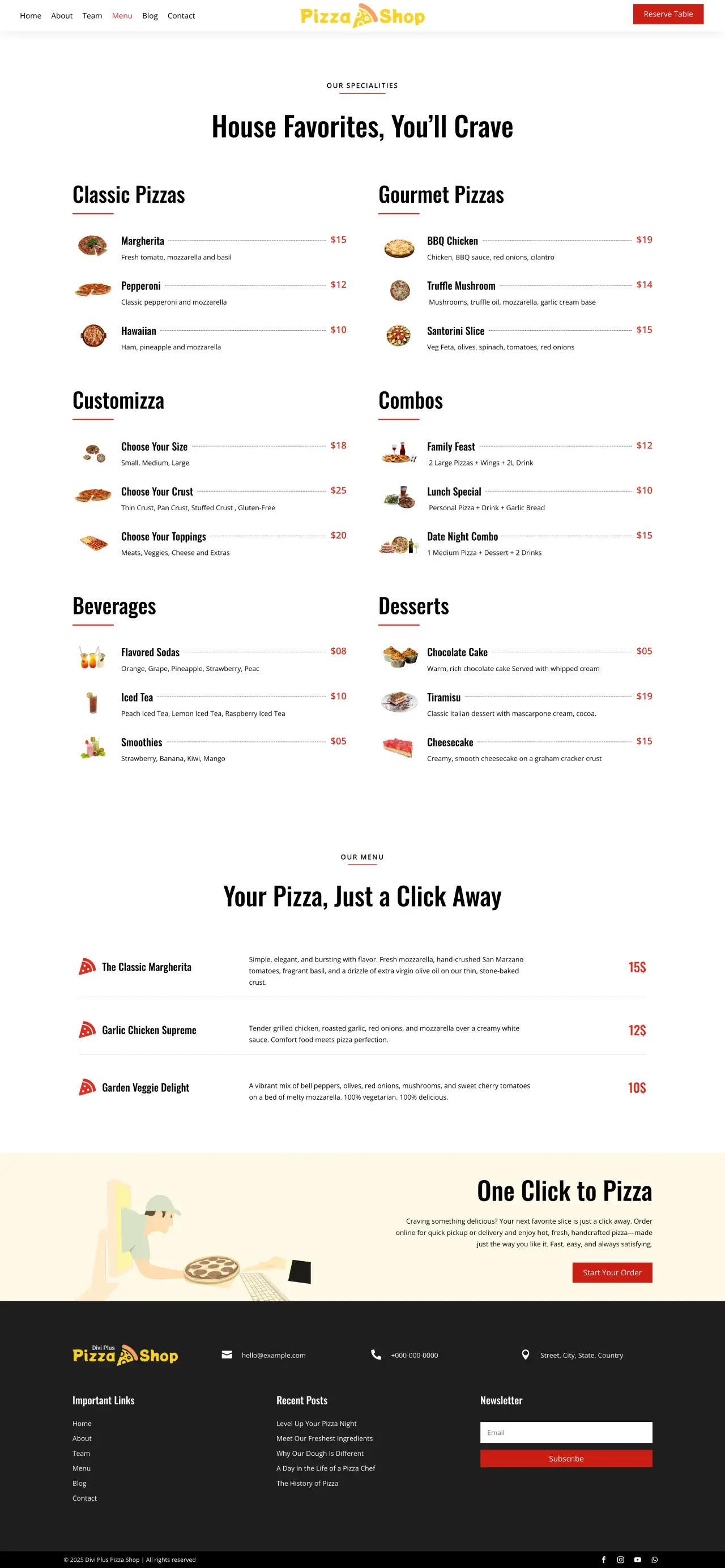divi-plus-pizza-shop-menu Divi Plus Builder Child Theme Projects