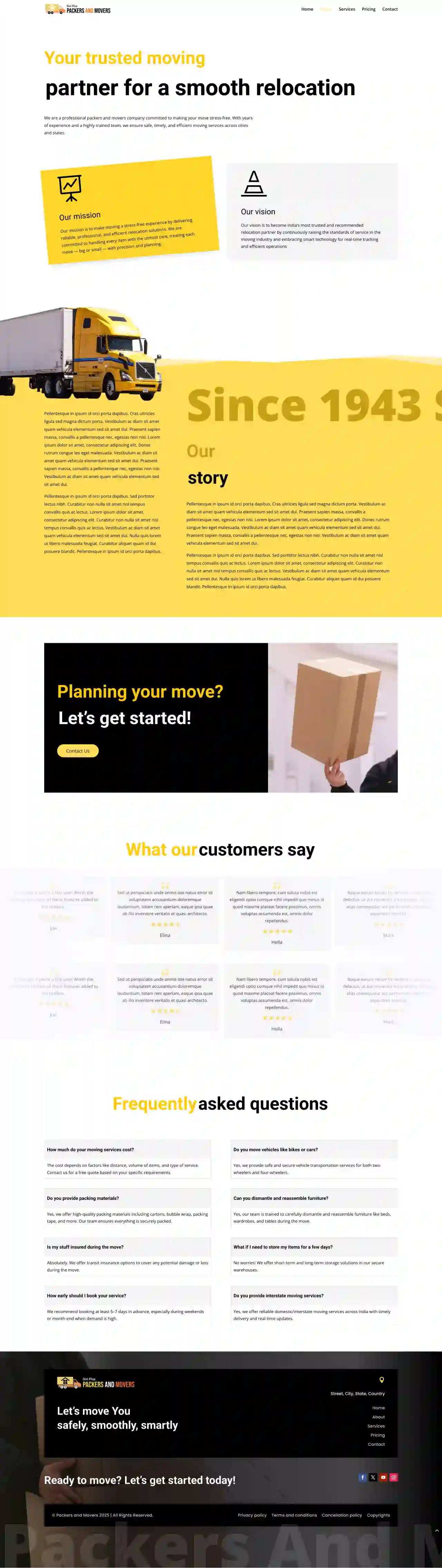 Divi Plus packers and movers about